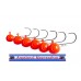 Savage Gear Rattle Jig Heads 8/0 UV Rot