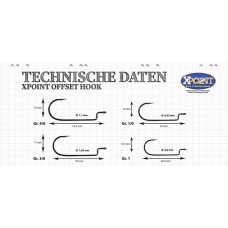 XPoint Black Nickel Offset Haken 1/0 5 Stck